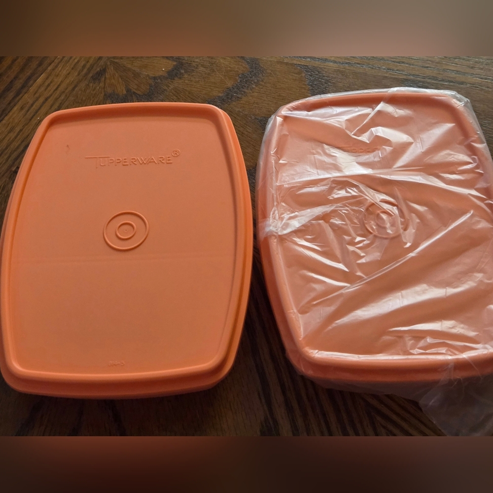Tupperware Orange Side By Side Set